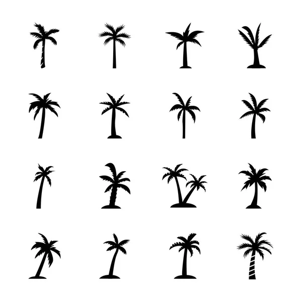 Palm Ikonok Beállítása — Stock Vector