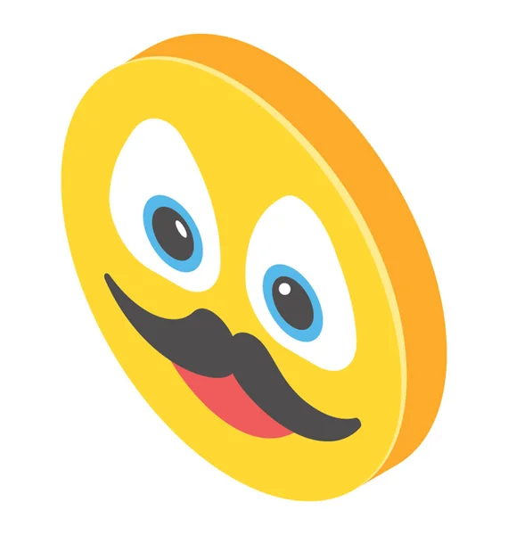 Icono Emoji Bigote — Archivo Imágenes Vectoriales