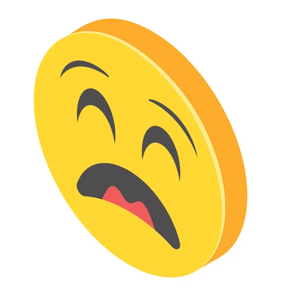 Triste Icono Emoji — Archivo Imágenes Vectoriales