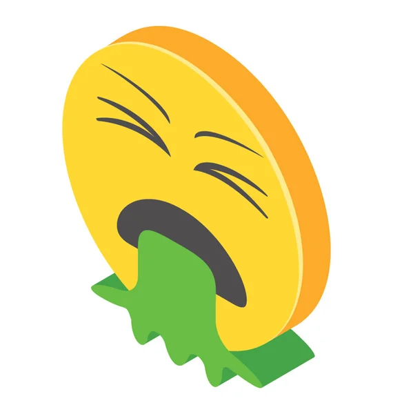 Diseño Isométrico Emoji Para Expresión Sentimientos — Vector de stock