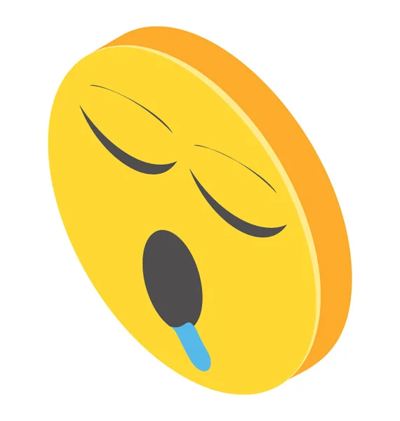 Emoticon Isometrisches Design Zum Ausdruck Von Gefühlen — Stockvektor