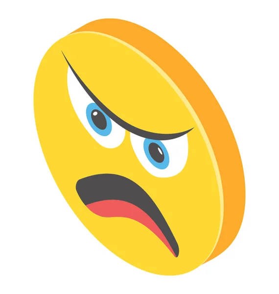 Conception Isométrique Emoji Pour Expression Des Sentiments — Image vectorielle