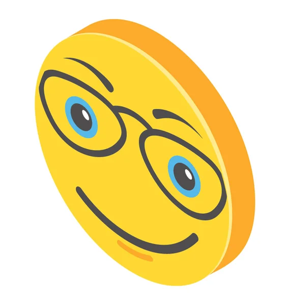 Conception Isométrique Emoji Pour Expression Des Sentiments — Image vectorielle