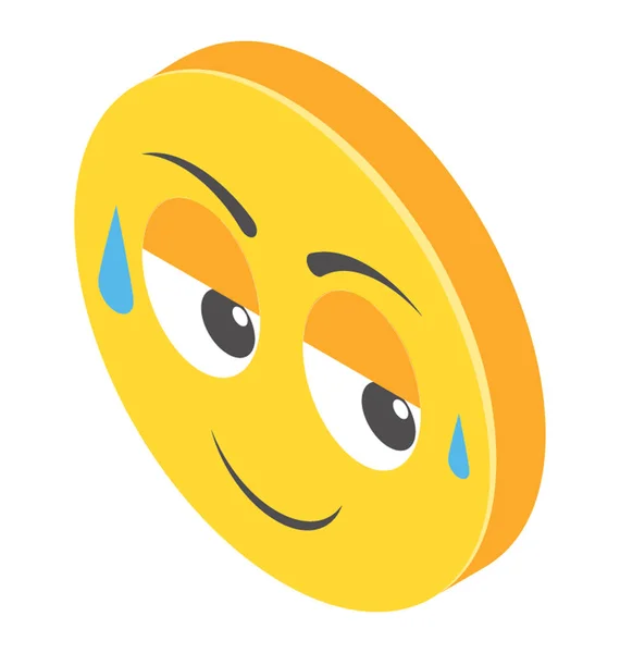 Emoji Ισομετρική Σχεδίασης Για Την Έκφραση Των Συναισθημάτων — Διανυσματικό Αρχείο