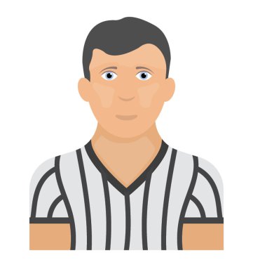 Spor hakem bir basit düz simge vektör