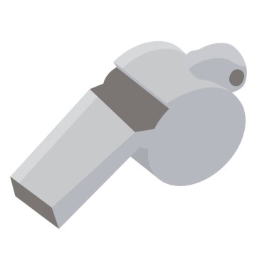 Spor, düz simge vektör kullanılan ıslık 