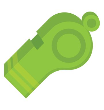 Spor, düz simge vektör kullanılan ıslık 