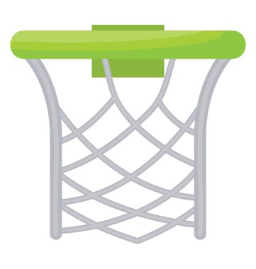 Bir basketbol RIM ve beyaz bir arka plan üzerinde izole net basketbol hoop vektör simgesi