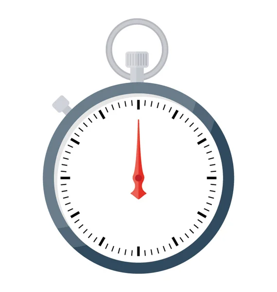 Countdown Met Dit Stopwatch Platte Pictogram Ontwerp — Stockvector