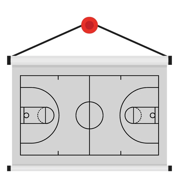 Bir Vektör Simgesi Boş Basketbol Sahası Katında — Stok Vektör