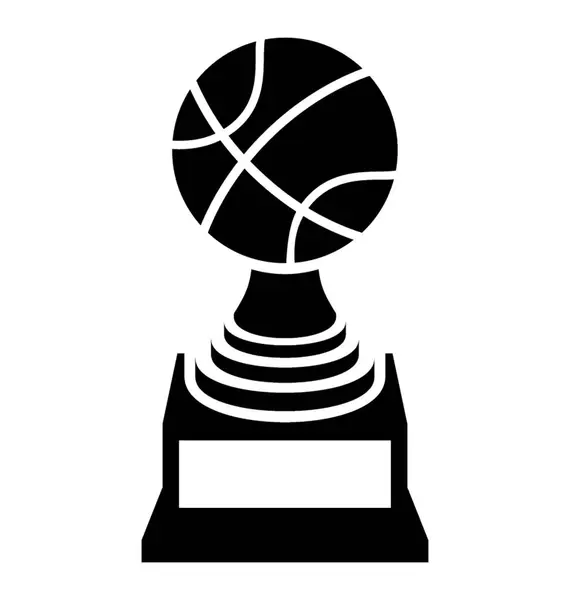 Eine Isolierte Goldene Basketball Trophäe Für Ein Basketballturnier — Stockvektor