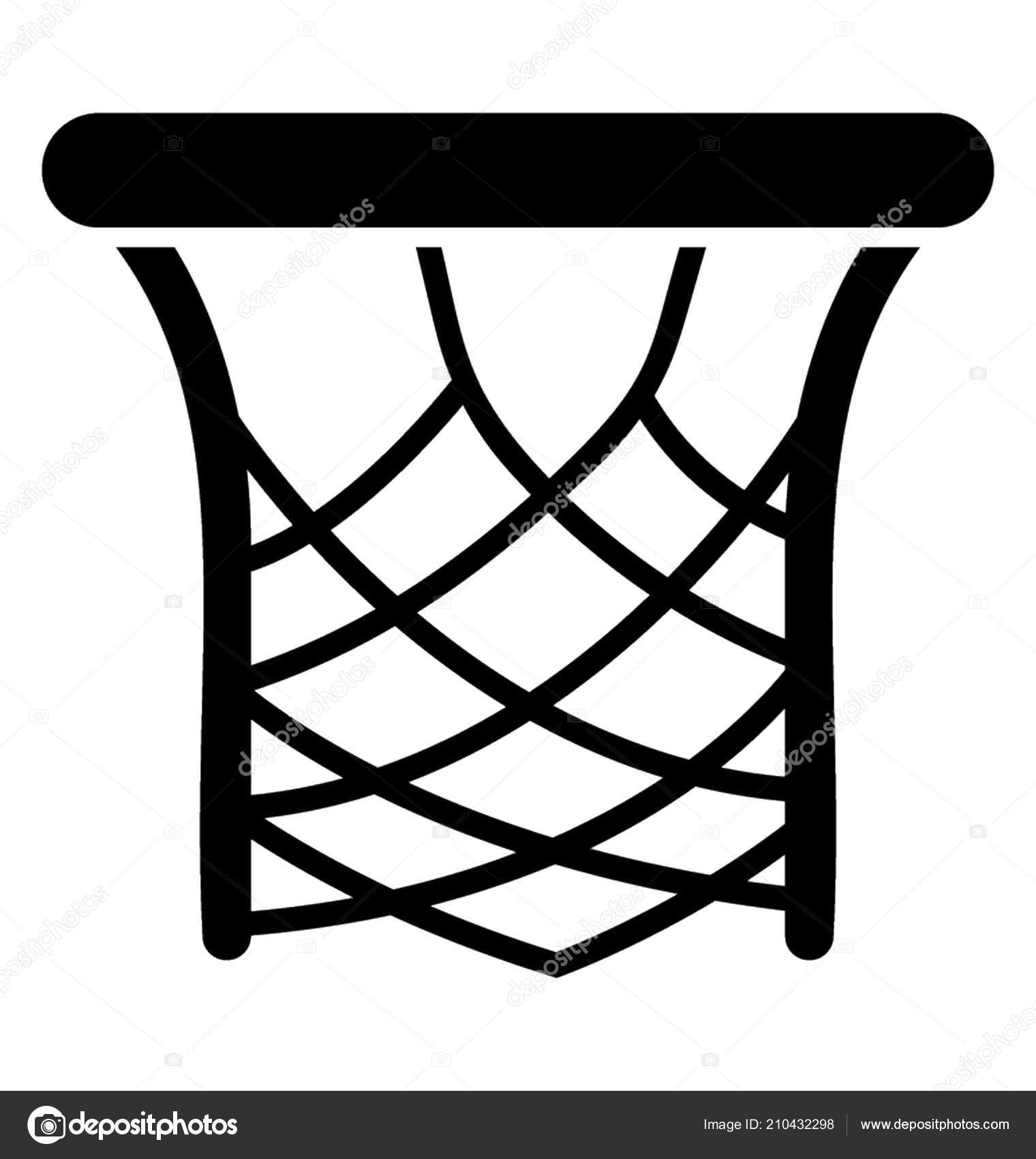 Basketball Rim Net Basketball Hoop Vector Icon Isolated White