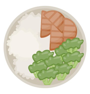 Sosis taze sebze ile kullanılan bir yemek tabağı