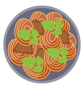 Sığır eti yığın sığır eti güveç tasvir kaydırılan noodles ile 