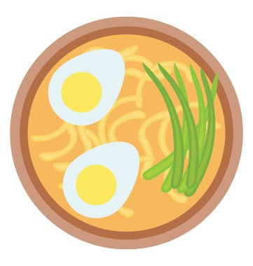 Ramen noodles, bir Japon yemek ile hizmet veren tek kişilik 