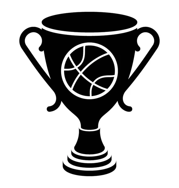 Bir Takım Basketbol Kupa Temsil Eden Başarı Ödülü — Stok Vektör