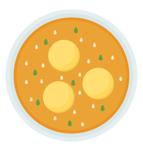 Egg Soup Fresh Veggies — Stock Vector