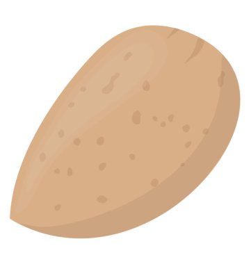 Çiğ badem resmeden bir kabuklu badem 