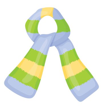 Bir boyun eşarp kış koruma için açık düğüm ile 