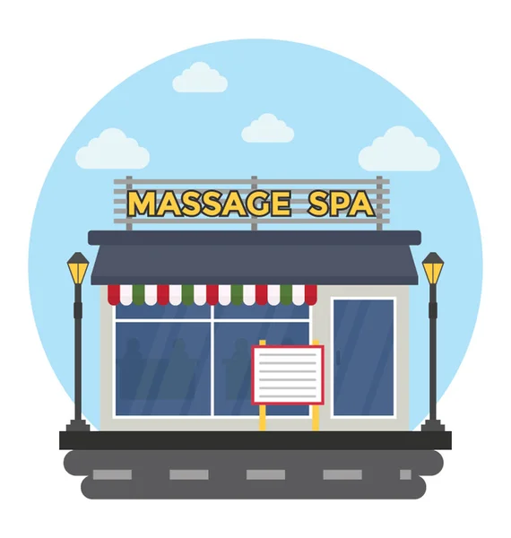 Spa Massage Center Buiten Plaats — Stockvector