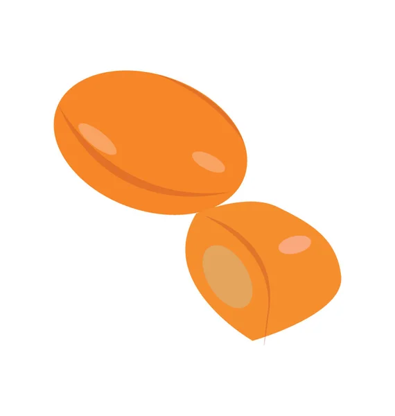 Mascella Rotonda Frutta Caramelle Come Ventosa — Vettoriale Stock