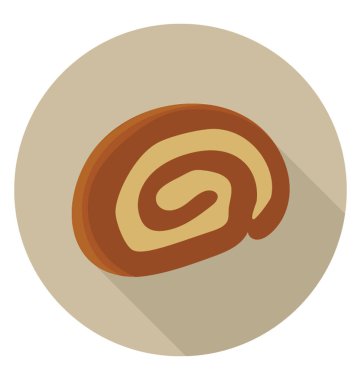 Yuvarlak kremi akşam snack için yarım kesilmiş rulo 