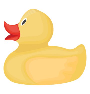 Lastik ördek resmeden bir oyuncak simgesi