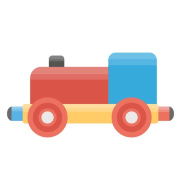 Simge bir oyun ekipmanları heykelde oyuncak tren