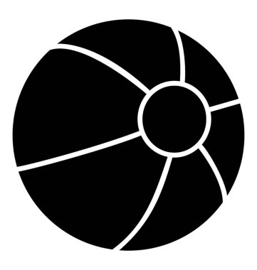 Bir ekipman heykelde kauçuk top oynarken simgesi