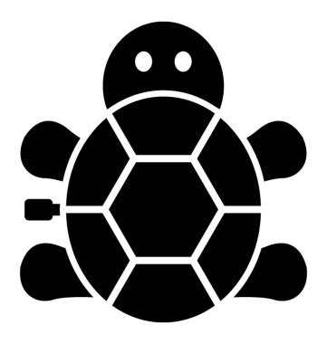 Kabarık kaplumbağa tasvir bir oyun ekipman simgesi