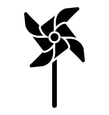 Bir oyun ekipmanları heykelde oyuncak fırıldak simgesi