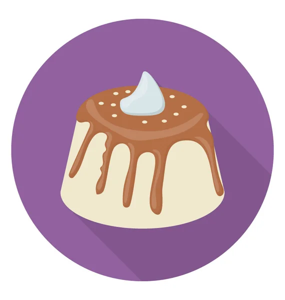 Choco Smält Tårta Med Grädde Toppning För Födelsedag Eller Party — Stock vektor