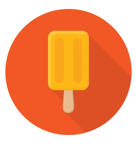 Frozen Ice Lolly Popsicle Orange Flavor — Stock Vector