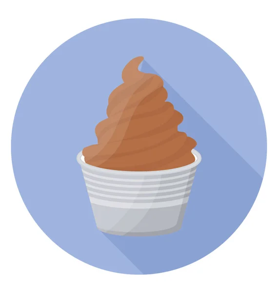 Chocolate Ice Cream Sweet Food Snack — Stock Vector