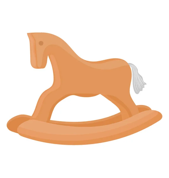 Icon Playing Equipment Depicting Rocking Horse — Stock Vector