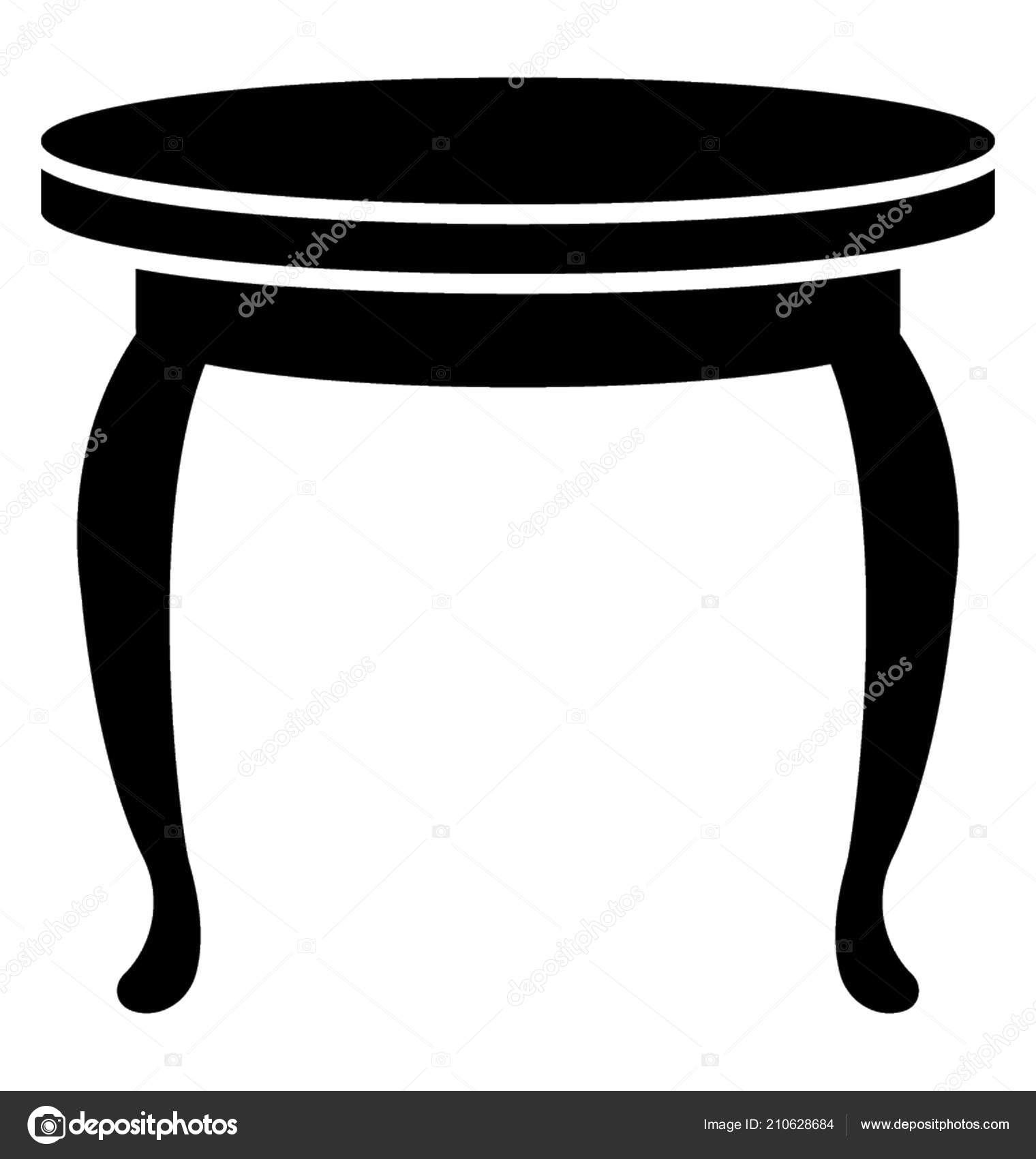 Coffee Table Wooden Legs White Background Stock Vector Round Coffee Table With Wooden Legs On A White Background Vector By Vectorsmarket