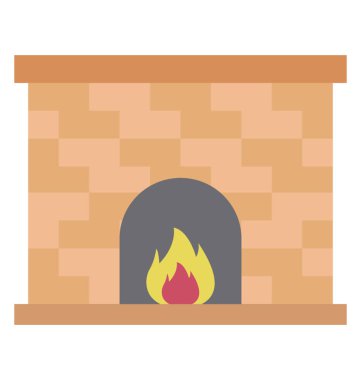 Klasik şömine pilasterleri ve tuğla içinde bir fırını ile