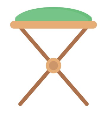 Katlanır tabure Mesh ile döşenmiş vanity tabure için simgesidir