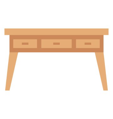 Vintage tarzı ahşap büfe veya çekmeceli simge vektör 