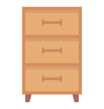 Simge vektör çekmeceli ahşap kutuları için