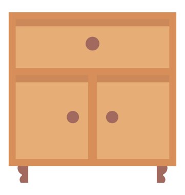 Simge vektör çekmeceli ahşap kutuları için