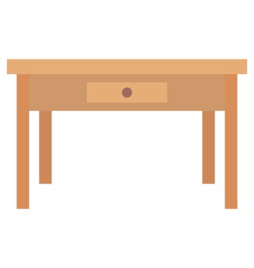Resepsiyon çekmeceli çalışma için yazı masası için düz simgesi 