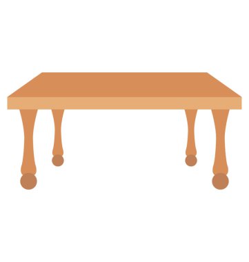 Beyaz bir arka plan üzerinde ahşap ayaklı kare sehpa