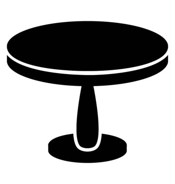 beyaz bir arka plan üzerinde ahşap ayaklı yuvarlak sehpa