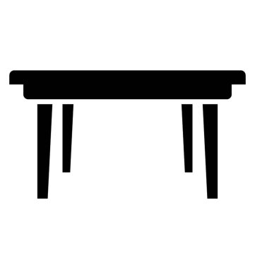 Beyaz bir arka plan üzerinde ahşap ayaklı kare sehpa