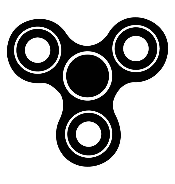 Symbol Eines Spielgeräts Mit Fidget Spinner — Stockvektor