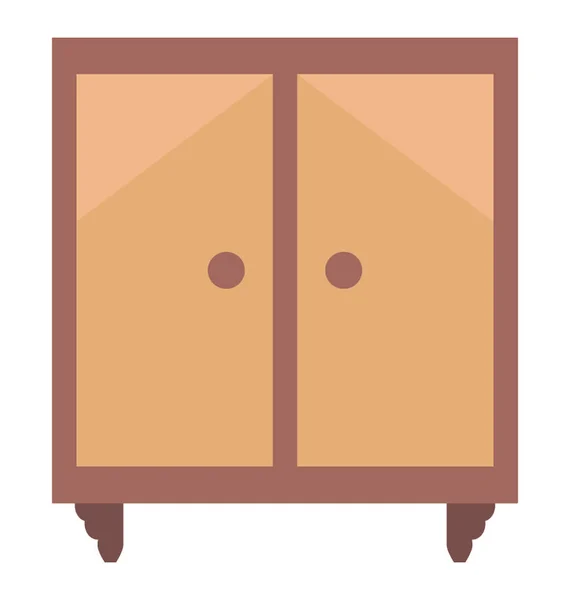 现代服装储藏木制衣柜 — 图库矢量图片