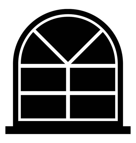 Ξύλινο Παράθυρο Κορνίζα Γυαλί Πρόσωπο — Διανυσματικό Αρχείο