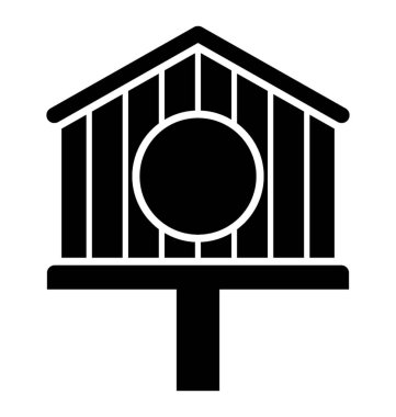 Beyaz arka plan üzerinde izole küçük ahşap kuş yuvası