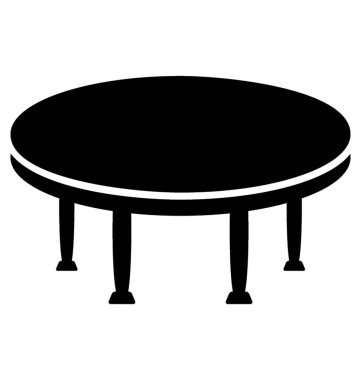 beyaz bir arka plan üzerinde ahşap ayaklı yuvarlak sehpa